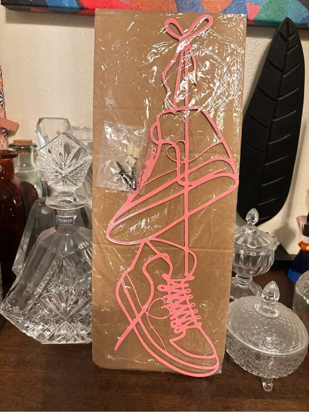 Pink Sneaker Metal Wall Art